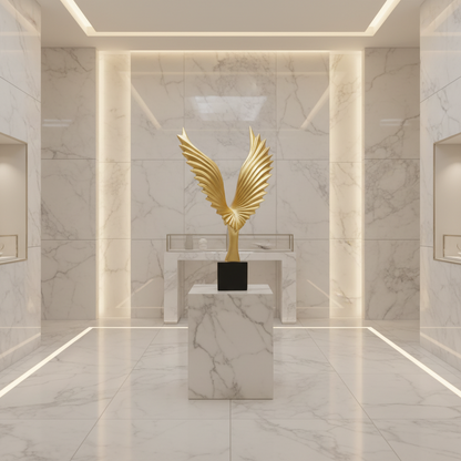 Brass Eagle Wings Sculpture 18 Inch Decorative Showpiece