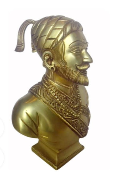 Elegant Brass Chatrapati Shivaji Maharaj Statue