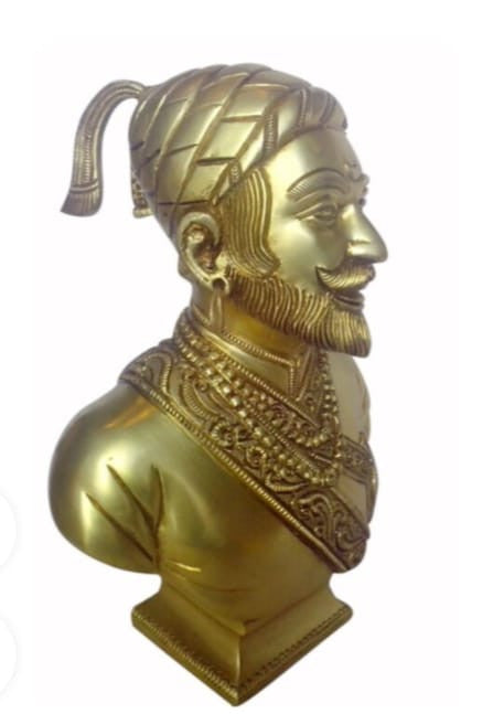 Elegant Brass Chatrapati Shivaji Maharaj Statue