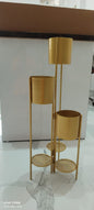 Golden Planter – Three Stand Joined (30 Inch, Metal)