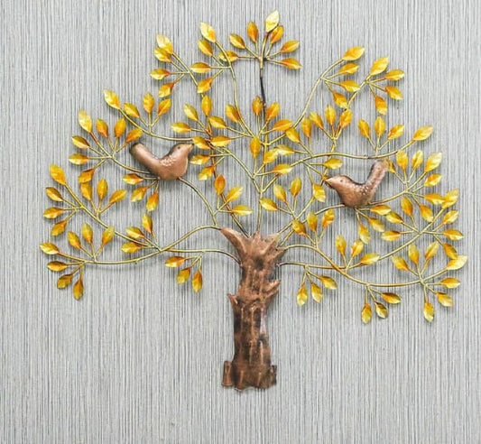 Metal Tree Wall Art Decor – Decorative Metal Leaf Hanging (30 × 2 × 26 Inch)