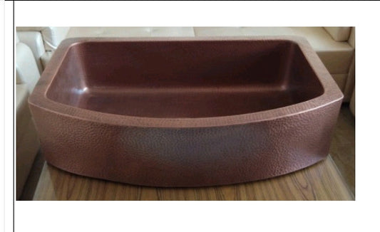 Farmhouse Apron Copper Sink – Antique Finish, Durable & Hygienic