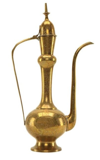 Luxury Golden Tea & Coffee Pot – Brass Finish (11 Inch)