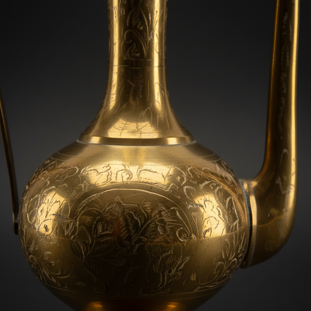 Luxury Golden Brass Tea and Coffee Pot 11 Inch