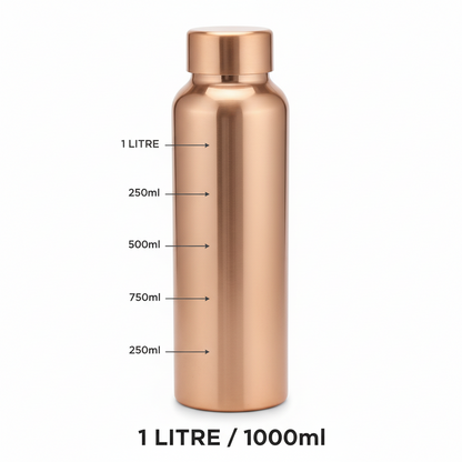 Pure Copper Ayurvedic Water Bottle 1000 ml