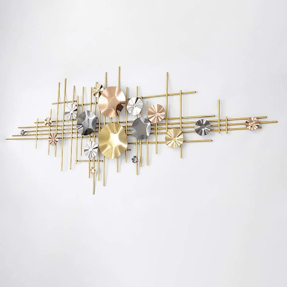 Large Antique Metal Wall Art Hanging for Living Room and Hall Decor - Brass Decors