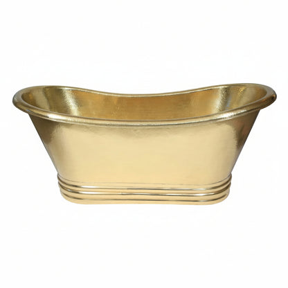 Gold bathtub on a white background
