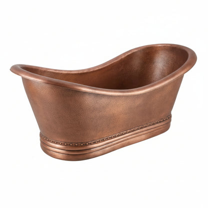 Copper bathtub on a white background