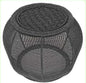 Handmade Black Mudda Stool With Iron Frame