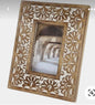 Hand-Carved Brown Mango Wood Photo Frame – 9x11 Inches