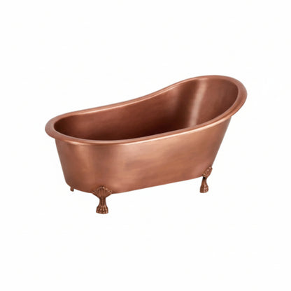 Copper bathtub on a white background