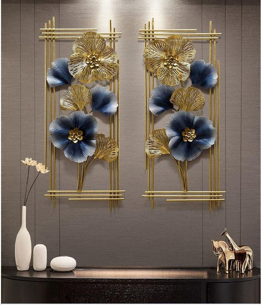 Vertical 2 Framed Zara Metal Wall Art