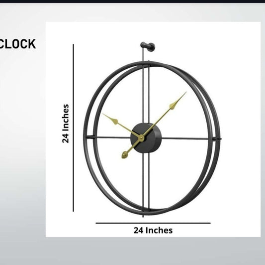 Double Ring Gold Wall Clock