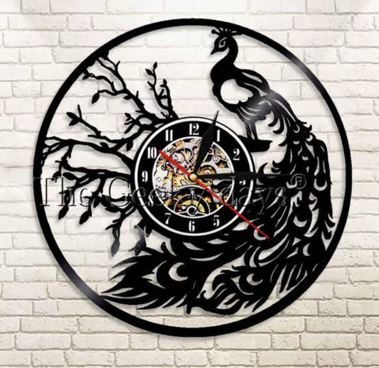 Metallic Arts Peacock Metal Wall Clock