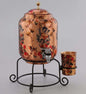 Hammered Copper Water Dispenser (Matka/Pot) – 5 Litre with 1 Copper Glass & Stand
