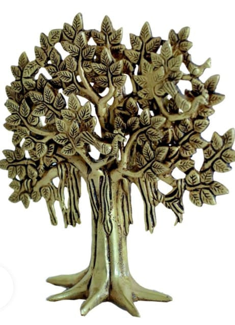 Metal Kalpavriksham Tree Wall Hanging – Decorative Vastu Metal Hanging (26 × 24 Inch)