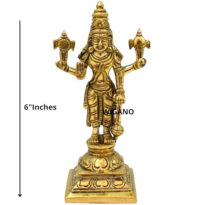Gold-colored statue with 'WIGANO' branding and measurement label on a white background