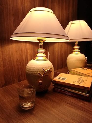 Metal Gold Leaf Table Lamp – Luxurious Designer Lighting