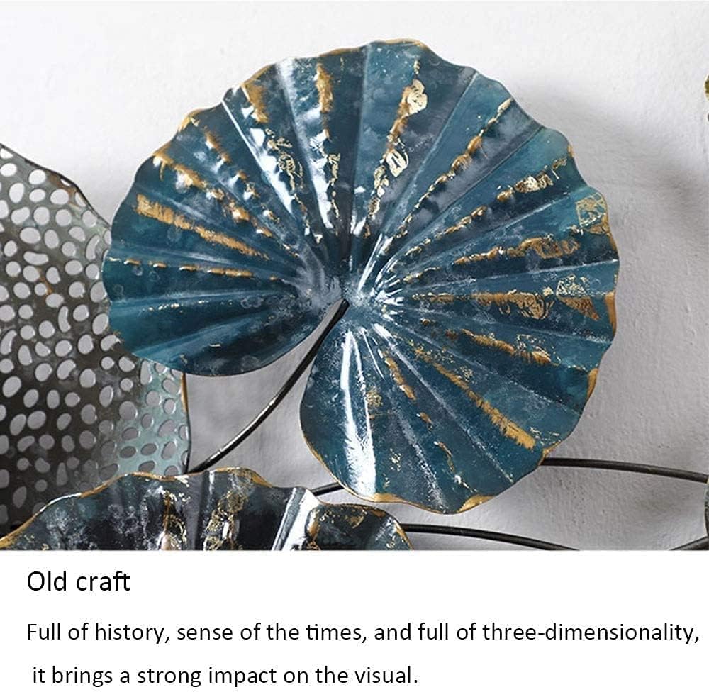 Luxury Metal Lotus Leaf Wall Art for Elegant Living Room Decor - Brass Decors