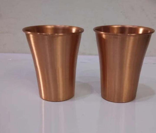 Pure Copper Water Glass Set – Ayurvedic Drinking Tumblers (300ml, Hammered Finish)
