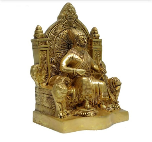 Chhatrapati Shivaji Maharaj Statue Sitting On Sinhasan
