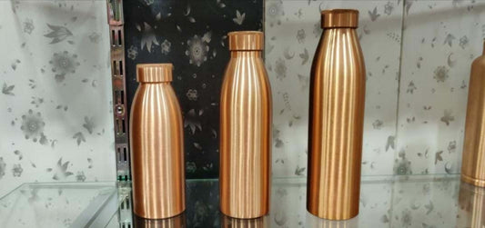 Copper Water Bottle Set of 3 Bottles