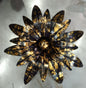 Decor Fantasy Wrought Iron Flowers Leaf Pack Of 3 (Black Golden)