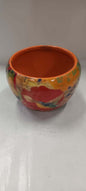 Designer Metal Bowl Planter – Multicolour Printed (10 cm Height)