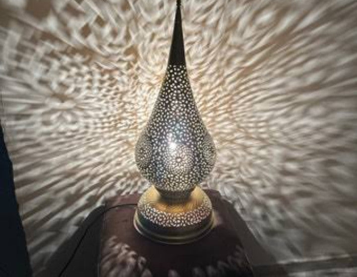 Moroccan Brass Table Lamp – Designer Lighting & Home Décor