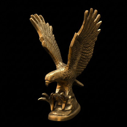 Antique Brass Eagle Showpiece Decorative Sculpture