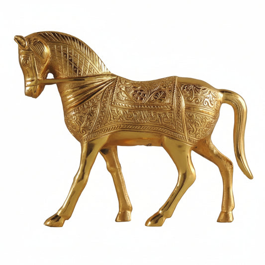 Brass Horse Showpiece Statue for Home Decor
