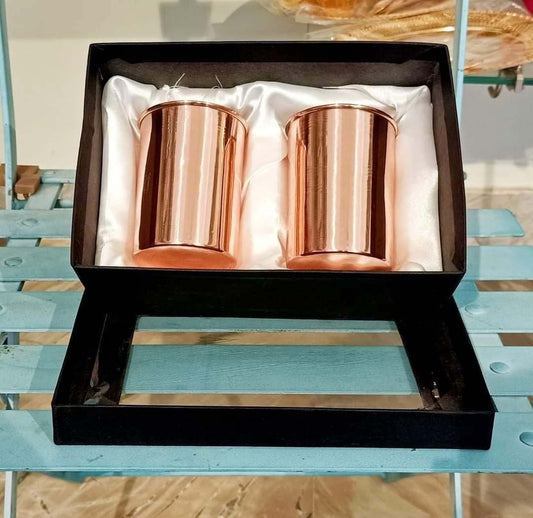 Copper Glass Set of 2 – 300ml Ayurvedic Drinking Tumblers