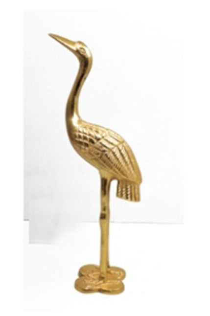 Elegant Brass Heron Statue – Symbol of Grace & Serenity