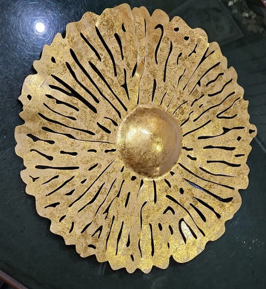 Wall Decor Fantasy Golden Flowers