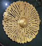 Wall Decor Fantasy Golden Flowers