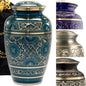 Teal Majestic Radiance Cremation Urn – Keepsake for Adult Male Ashes