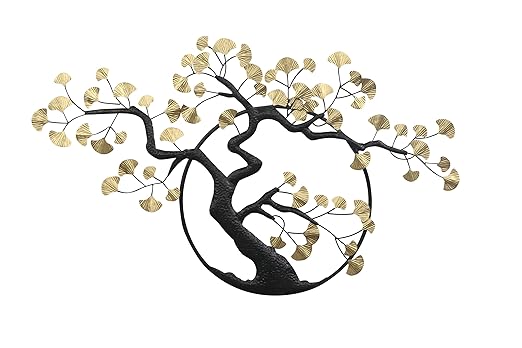 Golden Tree Metal Wall Art for Living Room and Hotel Decor - Brass Decors