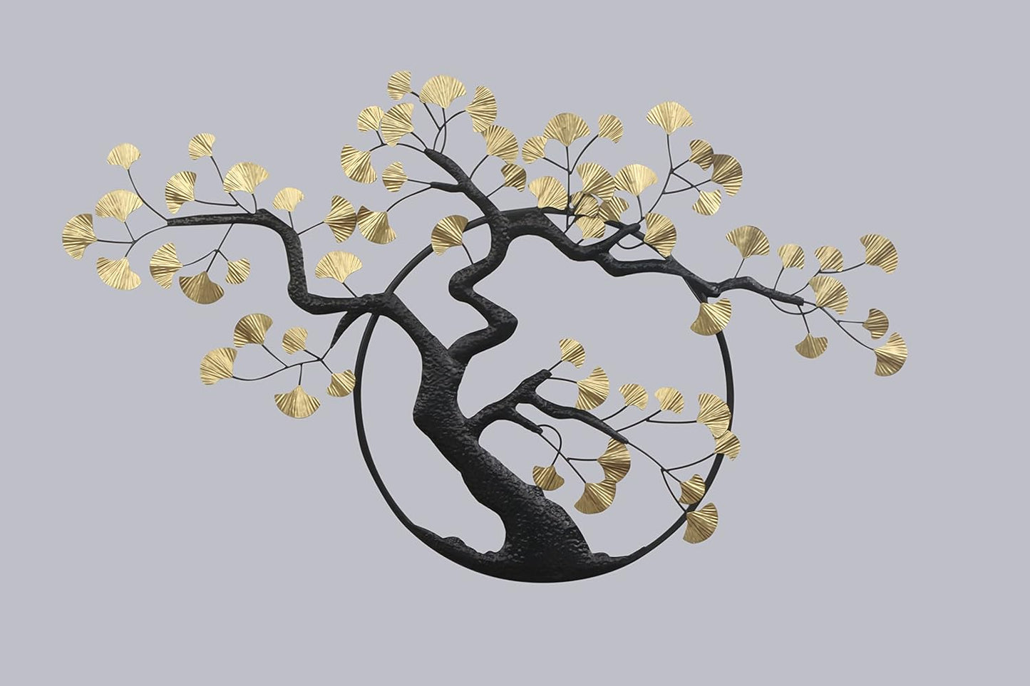 Golden Tree Metal Wall Art for Living Room and Hotel Decor - Brass Decors