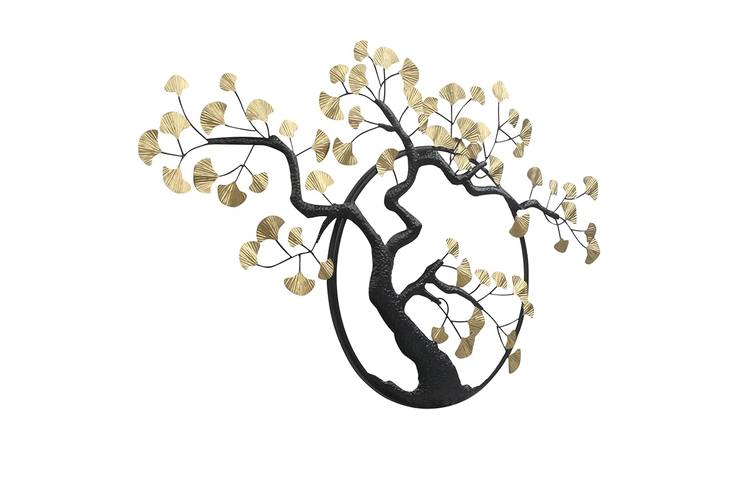 Golden Tree Metal Wall Art for Living Room and Hotel Decor - Brass Decors