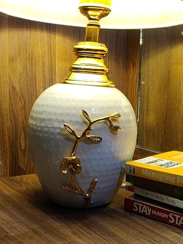 Metal Gold Leaf Table Lamp – Luxurious Designer Lighting