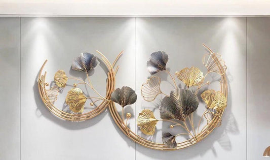 Leaves Metal Wall Decor with Frame