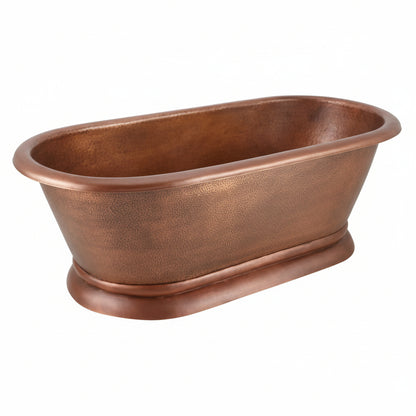 Copper bathtub on a white background