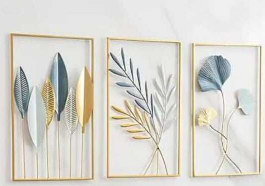 Golden Frame Set of Three – Elegant Wall Décor (44/18 Inches)