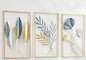 Golden Frame Set of Three – Elegant Wall Décor (44/18 Inches)