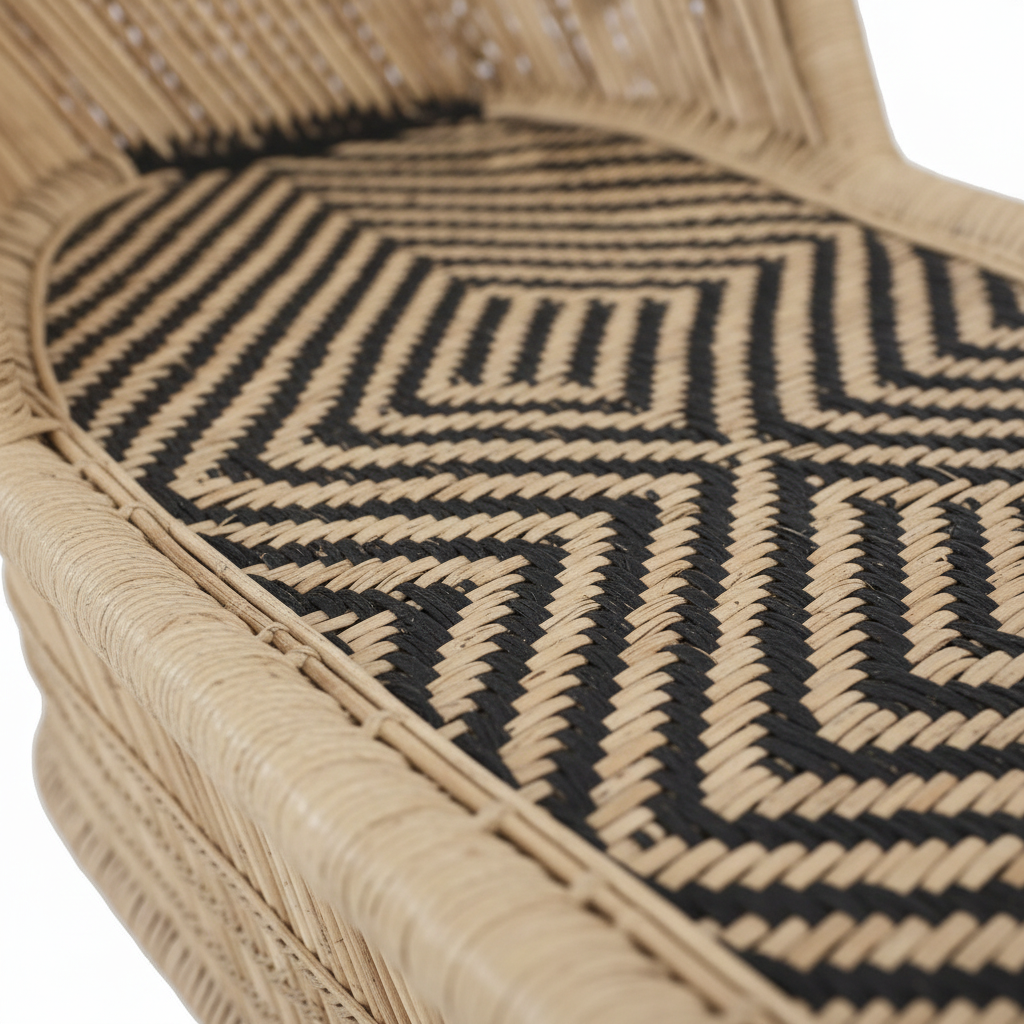 Bamboo Lounger Armrest Mudda Chair