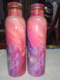 Pink & Purple Coloured Copper Water Bottle Set of 2