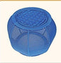Handmade Blue Mudda Stool with Iron Frame