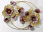 Metal Flower Shape Wall Decor With Frame