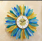 Leaves Shape Metal Wall Watch