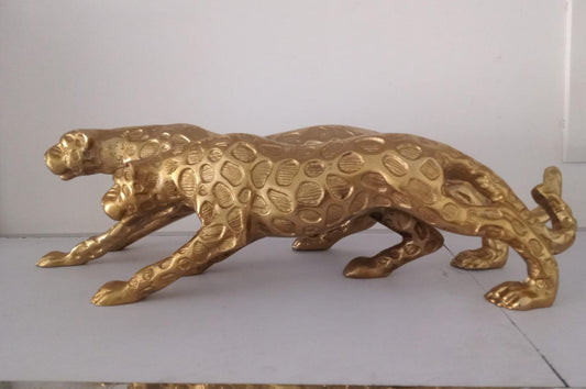 Huntingpanther Pair Silver/ Antic/ Golden Coloured